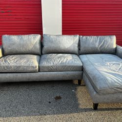 Modern Gray Faux Leather Sectional*FREE Delivery 🚚 