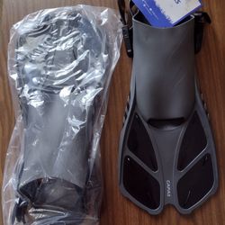 CAPAS Snorkel Fins Swim Fins Travel Size ML/XL (9-13) Adjustable NIB