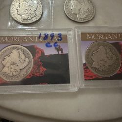 4 Silver Morgan Dollars Cc 