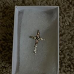 Black hills gold cross pendant