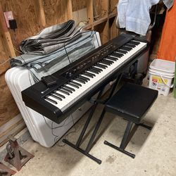 Digital Piano Keyboard, Stand And Seat