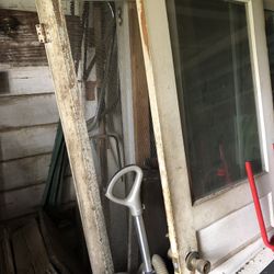 Old windows, doors, window weights