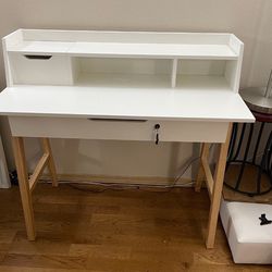 *NEW* Very Sturdy Small White Desk/ Table/ Vanity 