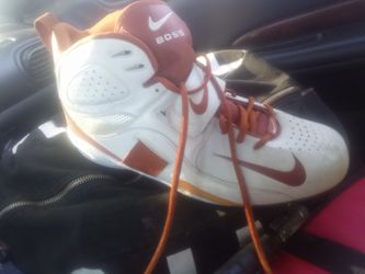 Nike Air Zoom Boss Turf Football Shoes Cleat Orange Lacrosse