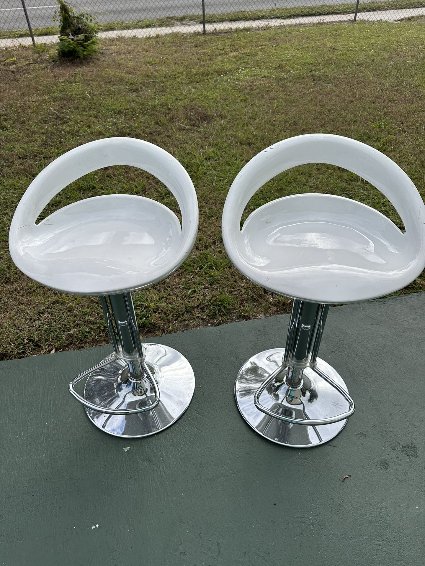 Pair Adjusting Bar Stools