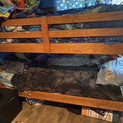 Wood Bunk Bed Or Two Twin Beds  OBO