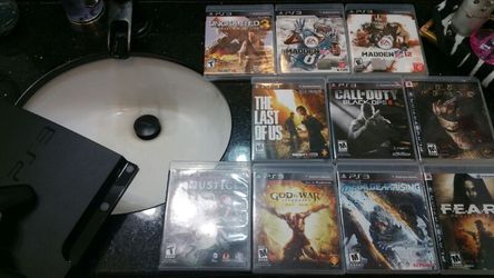 Ps3 250 GB with 10 games