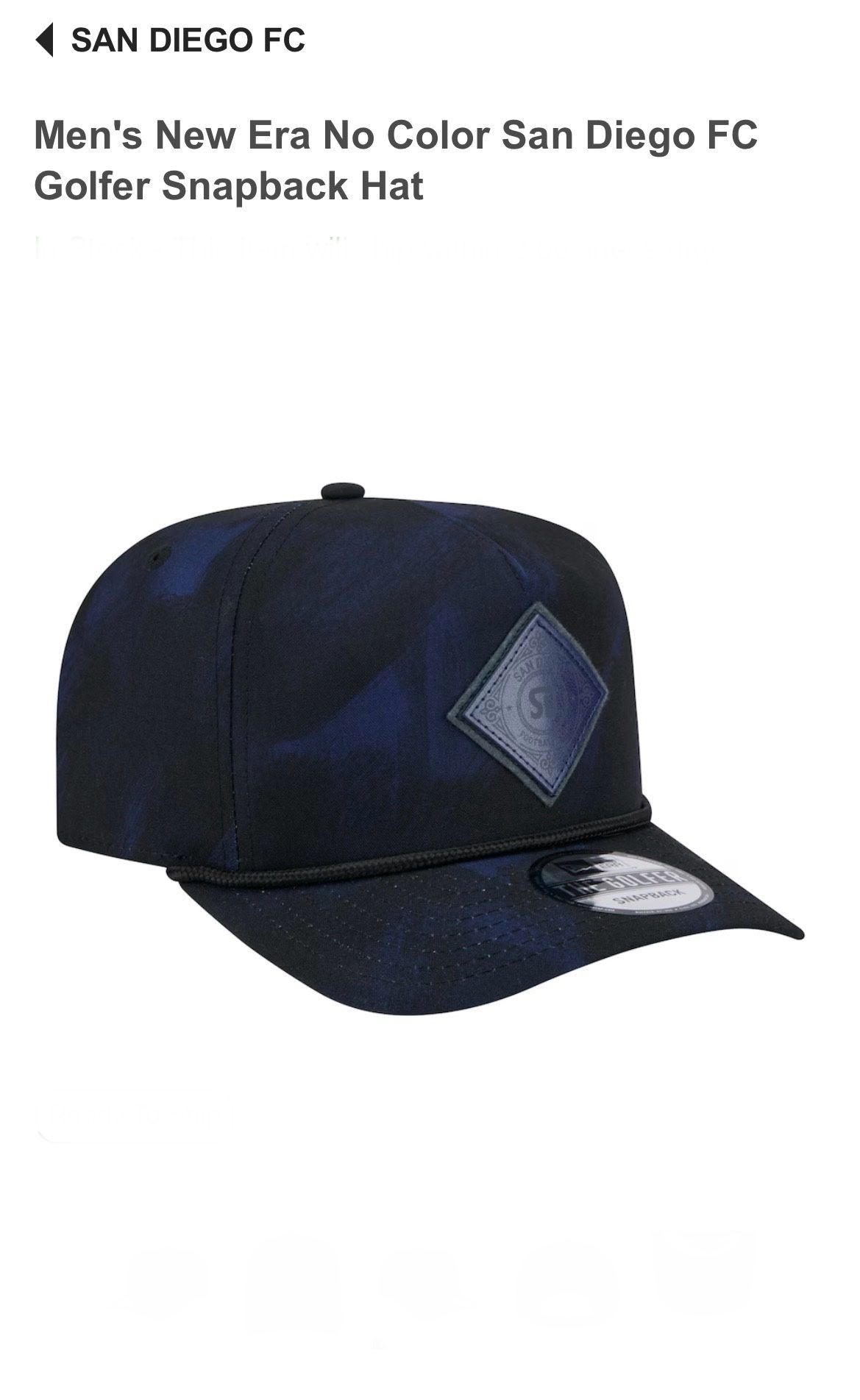 New San Diego FC Golfer Hat