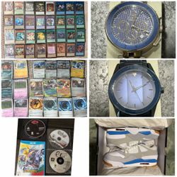 Pokémon shoes watches and Yu-Gi-Oh! Trading Card Lot