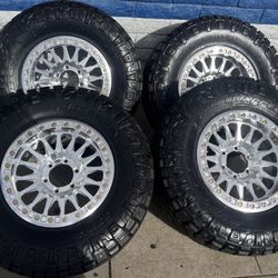 Kmc 445 Impact 17x9 6x139.7 +0 Offset With Nitto Ridge Grappler 35x12.50R17 Tires 🔥🔥🔥