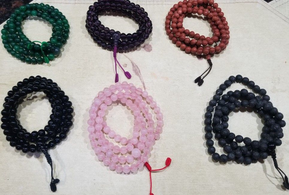 Gemstones long prayer beads each