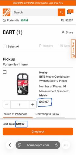 Husky bite metric combination wrench set