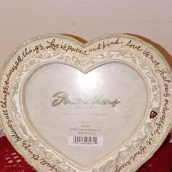 Vintage heart photo frame 3.5 × 5