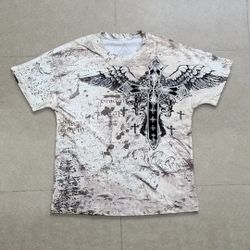 Black and white streetwear Short sleeve graphic tee