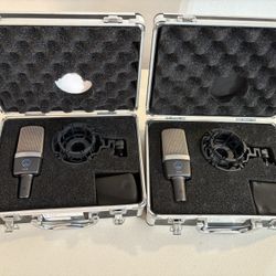 Pair Of AKG C214 Large Diaphragm Studio Condenser Microphone