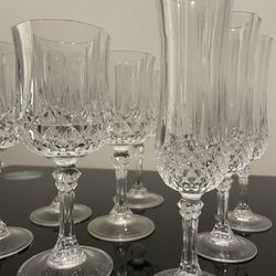 Wine And Champagne Crystal Glasses