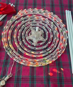 Multi-Color Spiral Christmas Tree with Star Topper.