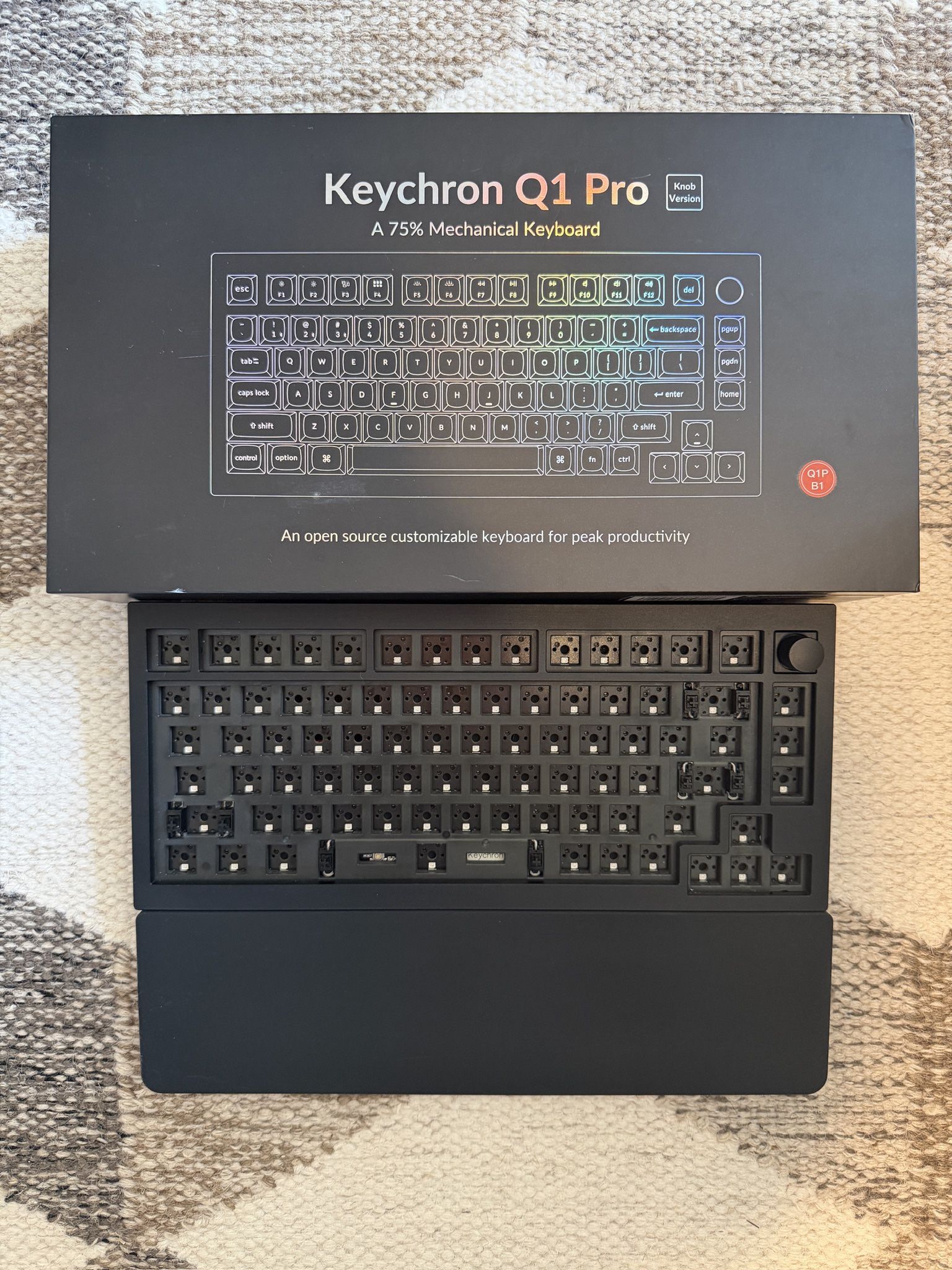Modded Keychron Q1 Pro Wireless Barebone Knob Keyboard