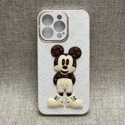 Fashion Phone Case Style 11 - 3D Standing Mickey Mouse in White Color 
