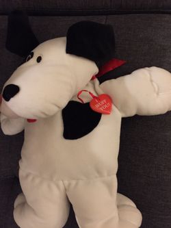 💕adorable PLUSH soft SPOT the DOG toy with HEART in pocket ' I love YOU' I wuf you