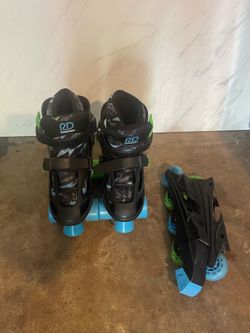 Roller Derby 2 in 1 Boys Skates Combo Size J12-2