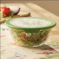 Recipiente de 2.5 qt de cristal con tapa princess house