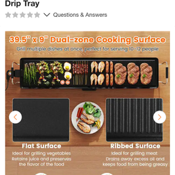 39.5 in. Extra Large Portable Electric Grill