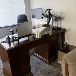 Office Table, 2 Seater Couch, 5 Seater Sofa And Coffee Table