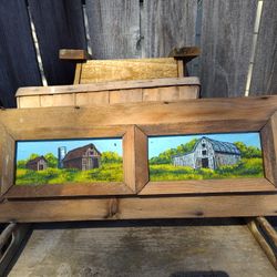 Wooden Patio Picture Frame Wall Decor Farmhouse Decor 