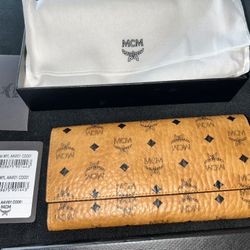 MCM Cognac Long Wallet 