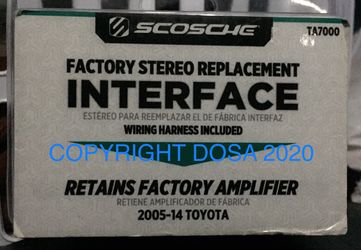 Toyota Factory Amplifier Interface Install Kit 2005-14, TA7000