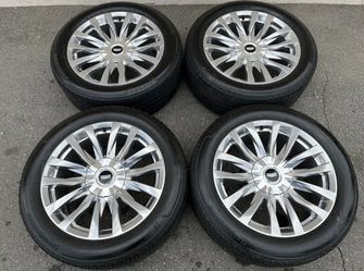 22" Cadillac Escalade OEM GM Tahoe Yukon Silverado Polished Wheels Tires 259C