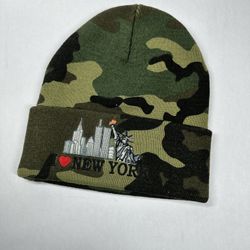 Authentic Supreme I Love NY Beanie Woodland Camo - Brand new