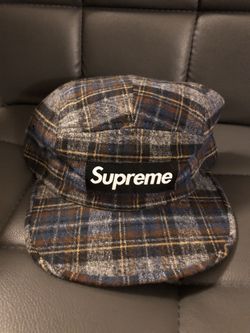 Supreme Blue Plaid Camper Cap
