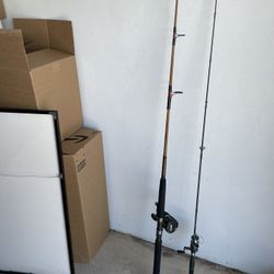 Shakespeare ugly stick tiger 7’ & Shimano Claurus 6’6” fishing combos rod reel