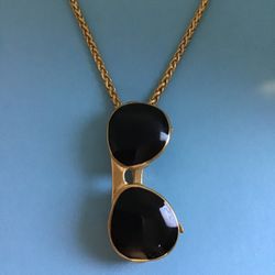 Sunglasses Pendant with Chain Gold On Stainless Steel *Ship Nationwide Or Pickup Boca Raton