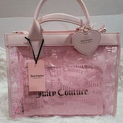  Juicy Couture Beachin Large Tote Heart Powder Blush Brand New with Tags 