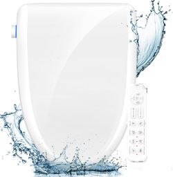 FVZ Bidet Toilet Seat Elongated Smart Heated Toilet Seat with Warm #3519T Y4