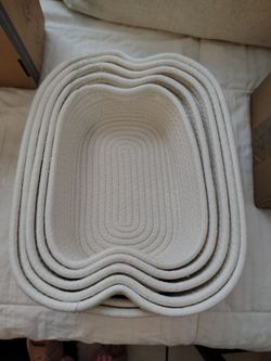 5 piece natural cozy baskets