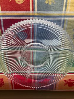 Crystal serving platters