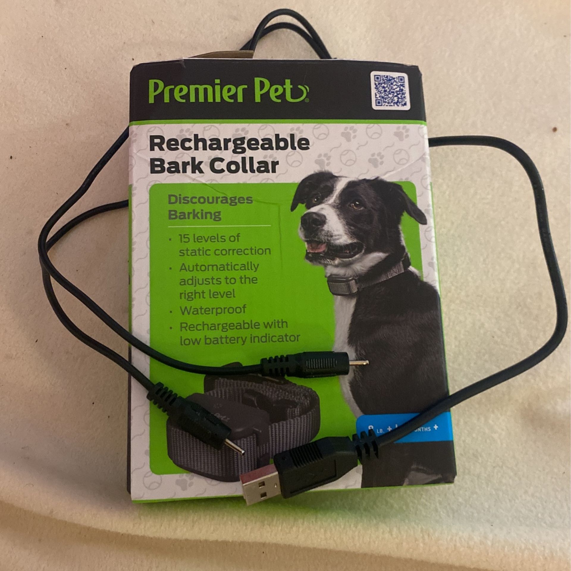 Premier pet top rechargeable bark collar