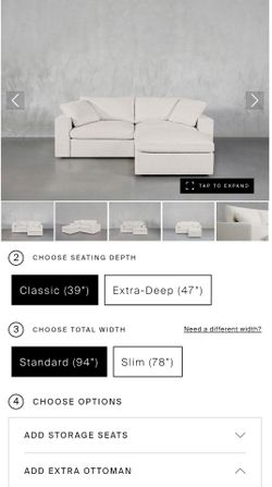 7th Avenue 4 Piece Modular Sectional Sofa plus TWO additional padding bags