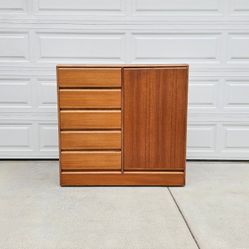 1960s Sannemann Teak Gentlemans Chest Highboy Dresser Danish Mid Century