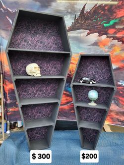 Coffin Shaped Book Cases