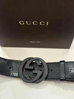 Gucci GG Imprimé Belt w/ interlocking G