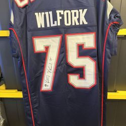 Vince Wilfork Signed Custom New England Patriots Jersey