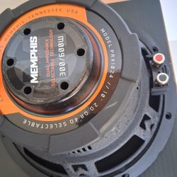 MEMPHIS ( 1 ) 10 INCH 2 OR 4 OHM SELECTABLE VOICE COIL 600 WATTS CAR SUBWOOFER 