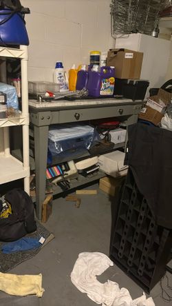 Island with drawer marble top good condition