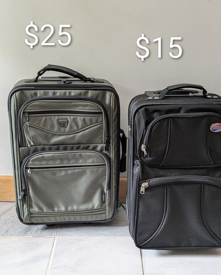 2 ( 21" Carry On  Two Wheels  Luggage/ Weekender 