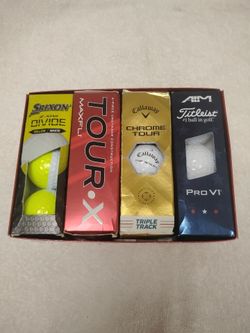 Lot of 12 New Mixed Golf Balls (Gallaway, Srixon, Tour-x  & Aim